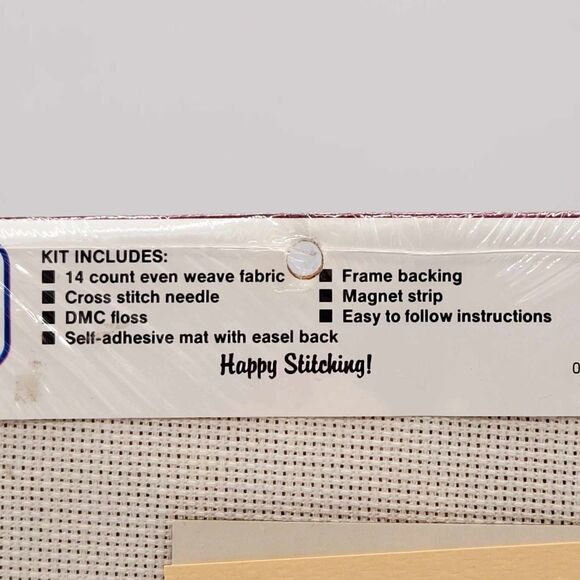 Sitting Pretty Cat Picture Frame Cross Stitch Kit #2171 Heart Kitty New Berlin - Picture 4 of 5